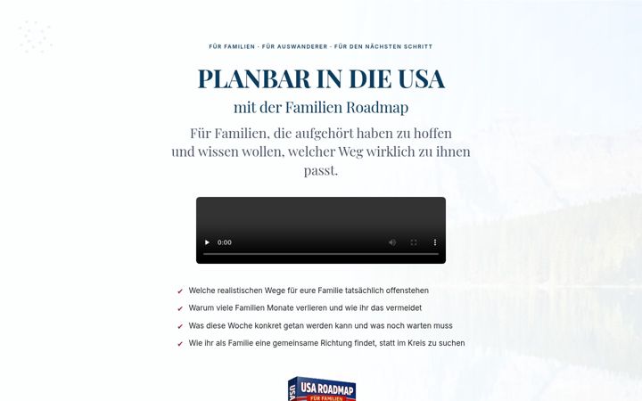 Captură de ecran a destination-usa.de