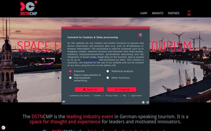 Screenshot of destinationcamp.com