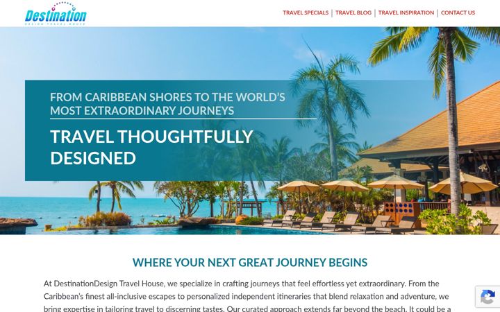 Screenshot of destinationdesigntravelhouse.com