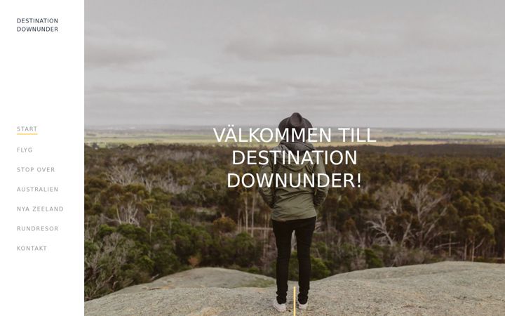 Skærmbillede af destinationdownunder.se