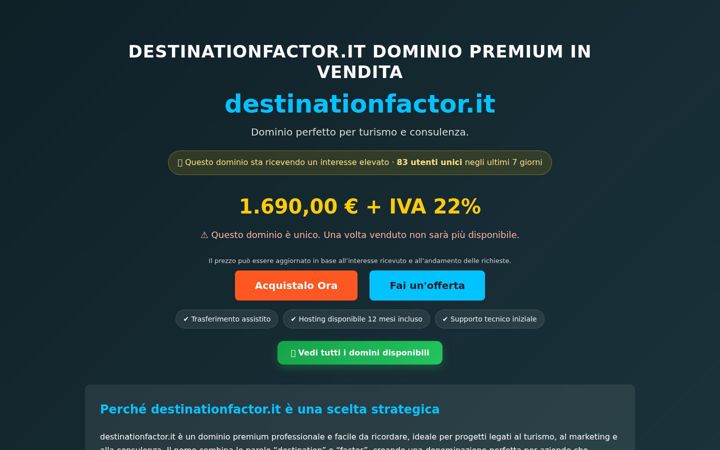 Screenshot of destinationfactor.it