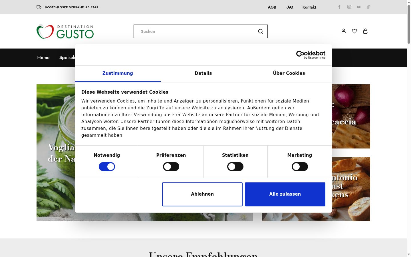 Sutikimo reklamjuostės, rodytos prieš bet kokią sąveiką, ekrano kopija