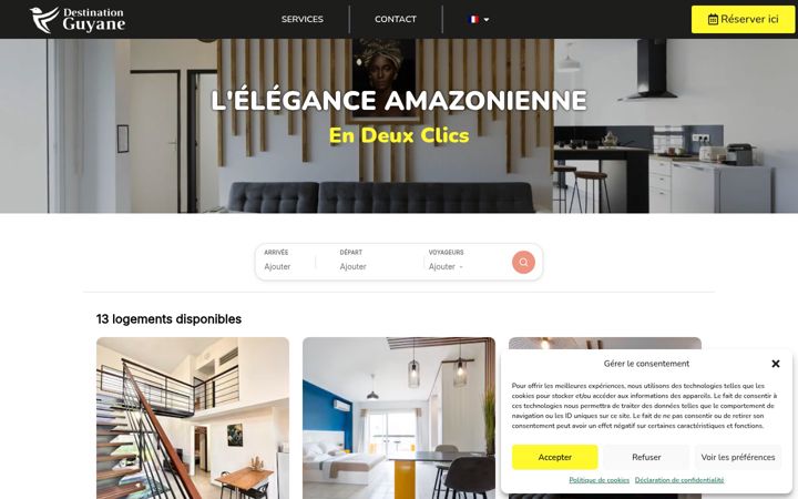 Screenshot του destinationguyane.fr
