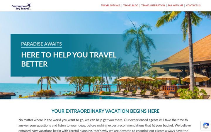 Screenshot of destinationjoytravel.com