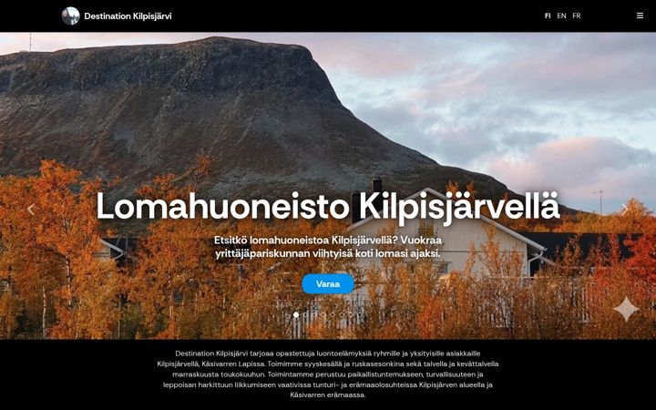 Screenshot of destinationkilpisjarvi.com