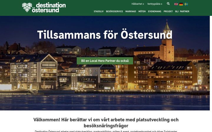 Screenshot of destinationostersund.se