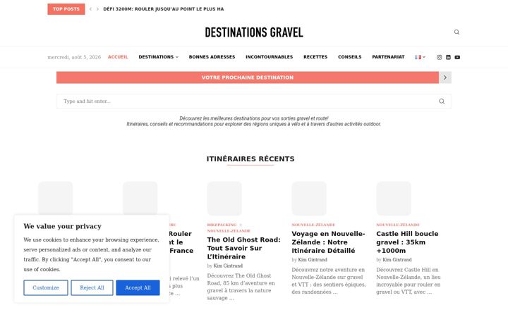 Screenshot of destinations-gravel.com