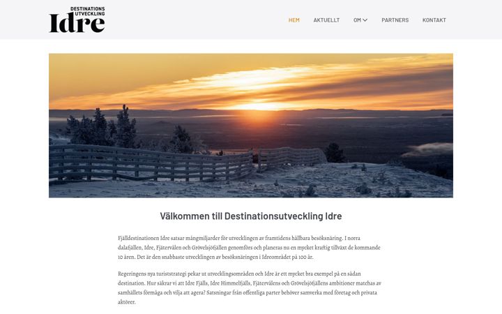 Skærmbillede af destinationsutvecklingidre.se