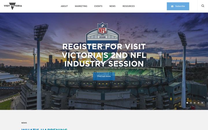 Captura de ecrã de destinationvictoria2025.com.au