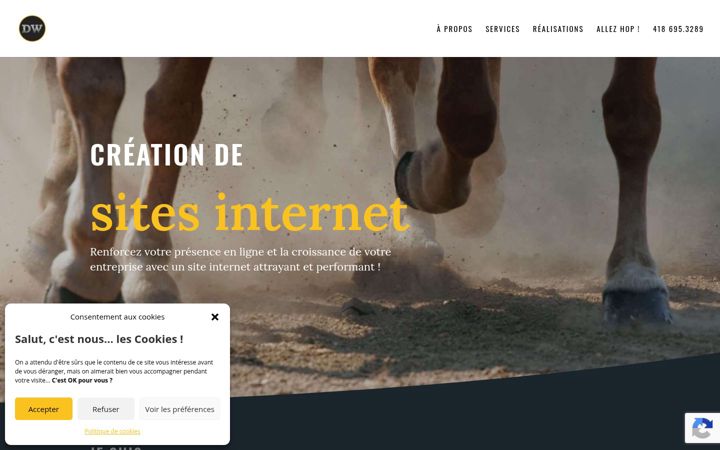 Screenshot von destinationweb.ca