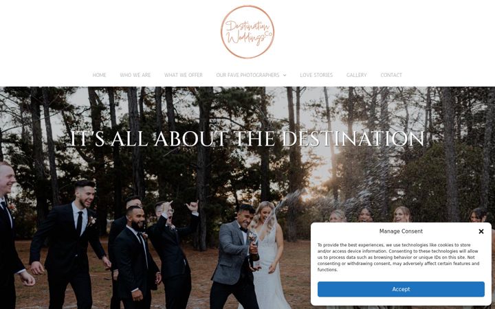 Captura de ecrã de destinationweddingsco.com.au