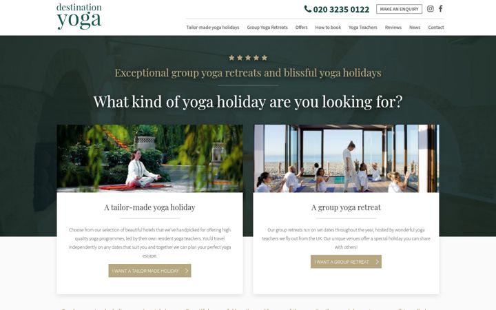 Screenshot of destinationyoga.co.uk