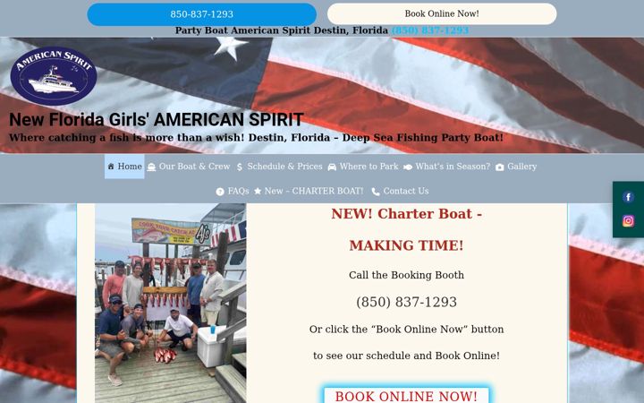 Screenshot of destinfloridadeepseafishing.com