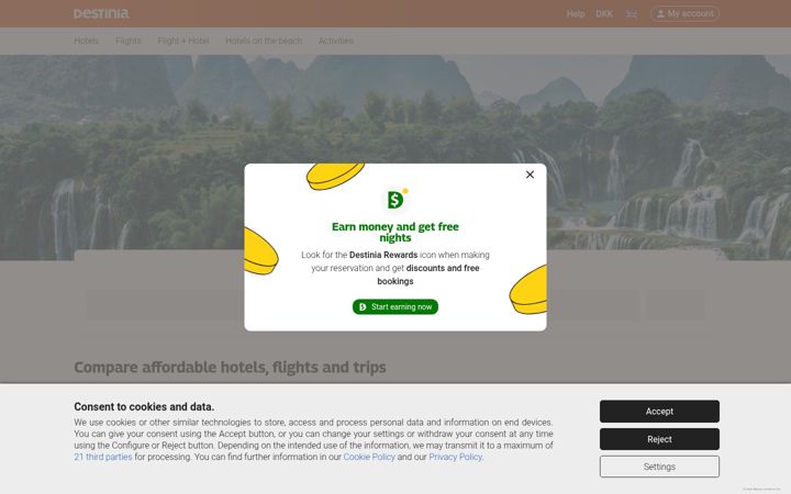 Ekrano kopija destinia.com