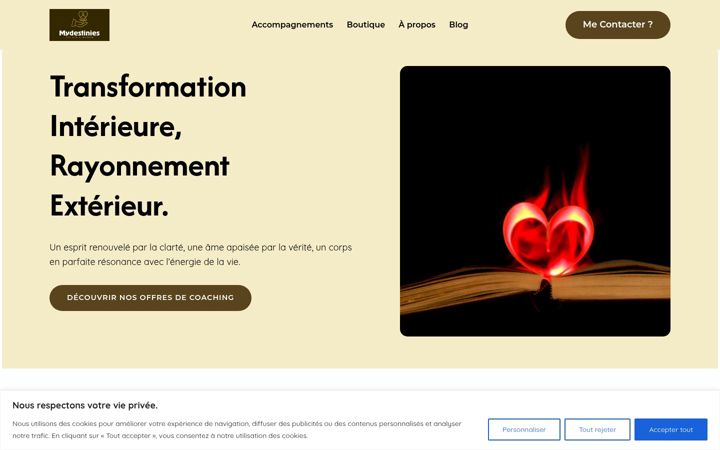 Screenshot of destiniescoaching.com