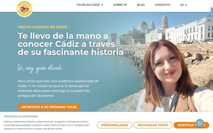 Screenshot of destinocadiztours.com