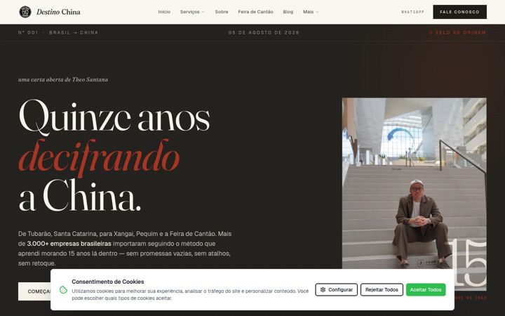 Screenshot of destinochina.com