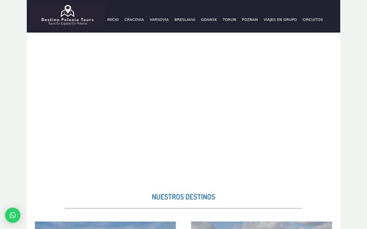 Screenshot of destinopoloniatours.com
