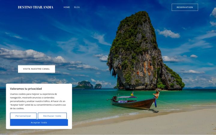 Captură de ecran a destinothailandia.net