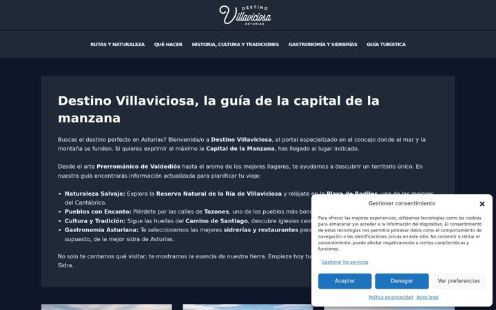 Screenshot of destinovillaviciosa.com