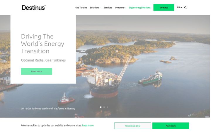 Screenshot of destinus.energy