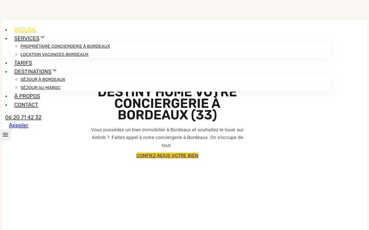 Screenshot of destinyhome-conciergerie.com