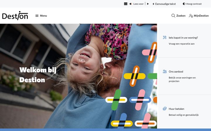 Screenshot ta' destion.nl