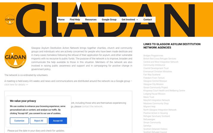 Screenshot of destitutionaction.org