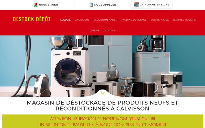 Screenshot του destock-depot.fr