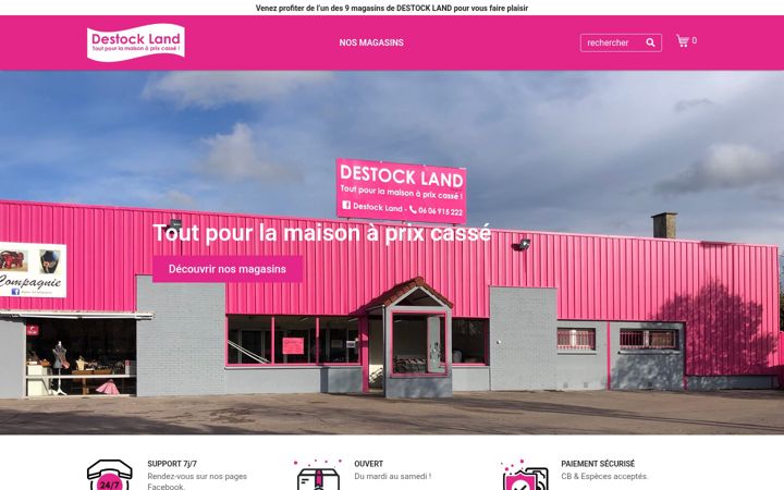 Screenshot του destock-land.fr