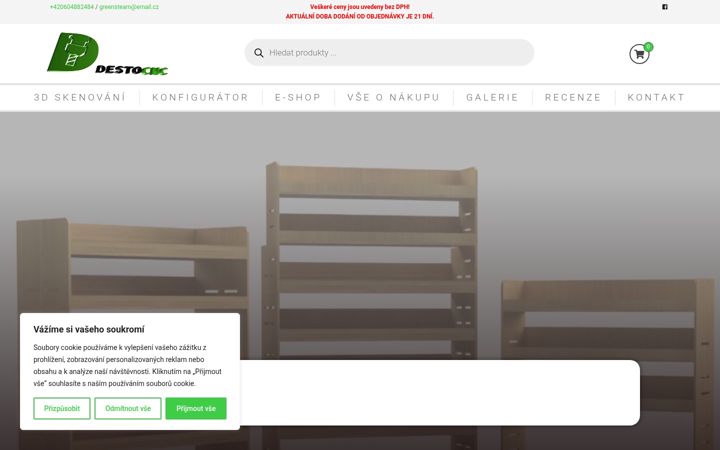 Screenshot von destocnc.cz