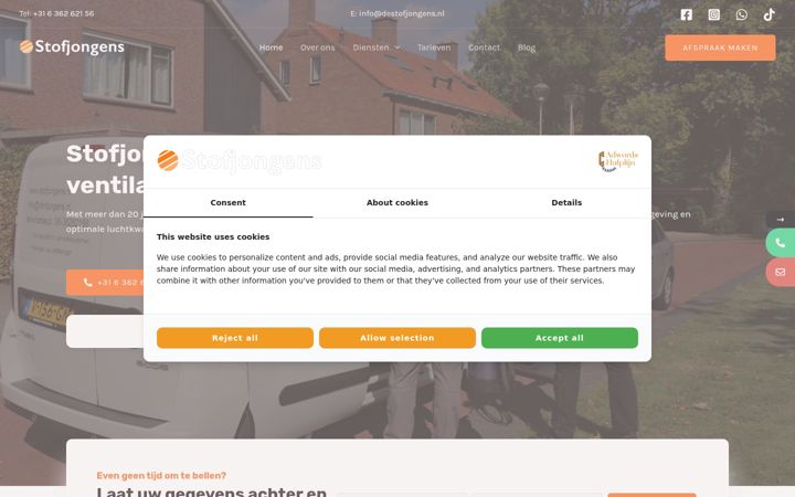 Screenshot ta' destofjongens.nl