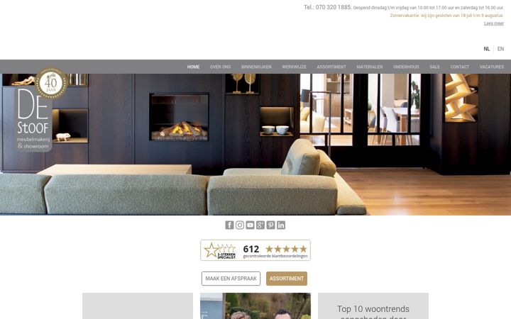 Screenshot ta' destoof.nl