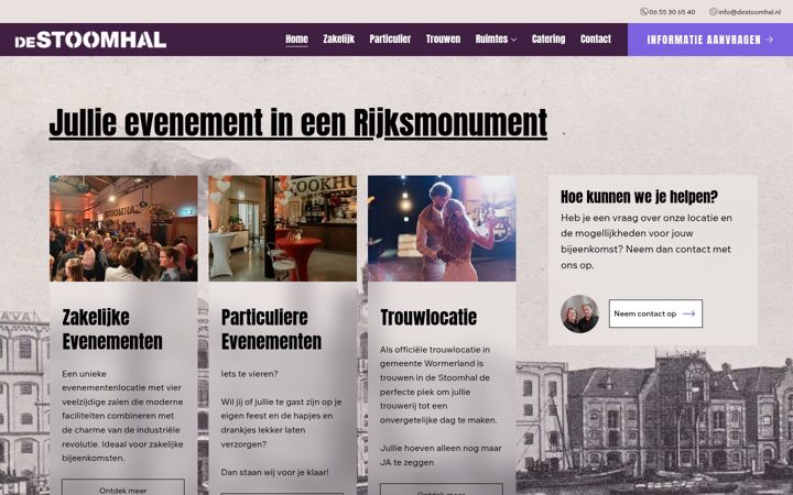 Screenshot ta' destoomhal.nl
