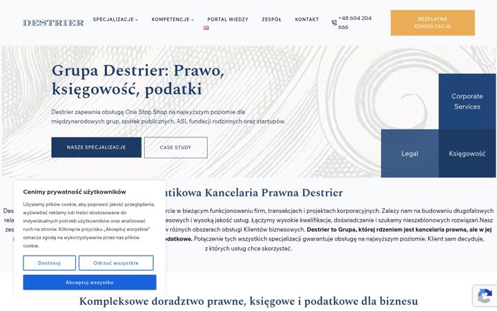 Snímek obrazovky destrier.pl