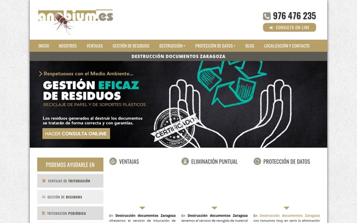 Screenshot of destrucciondocumentoszaragoza.com