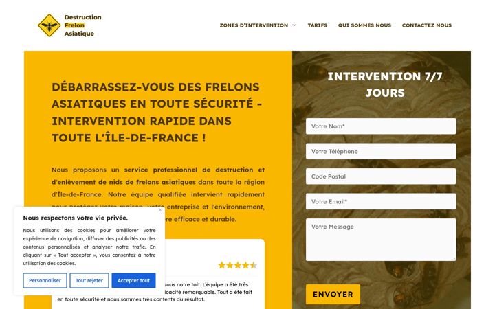Screenshot of destruction-frelon-asiatique.com