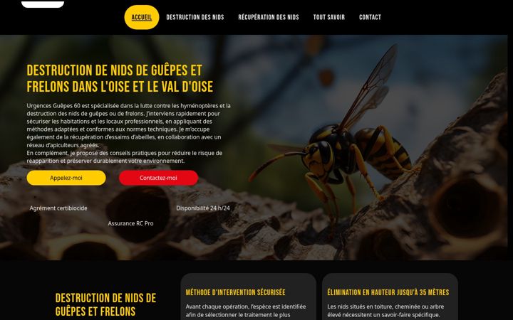 Screenshot of destruction-frelons-oise.com