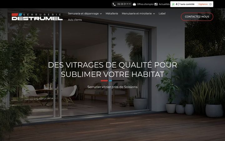 Screenshot of destrumel-serrurerie.fr