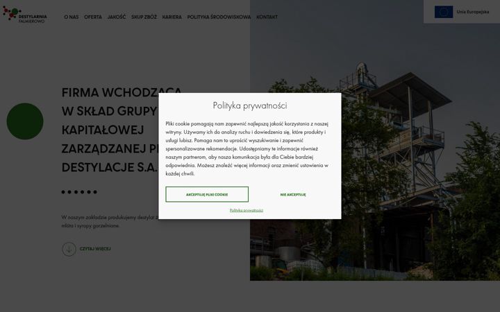 Ekrano kopija destylarniafalmierowo.com.pl