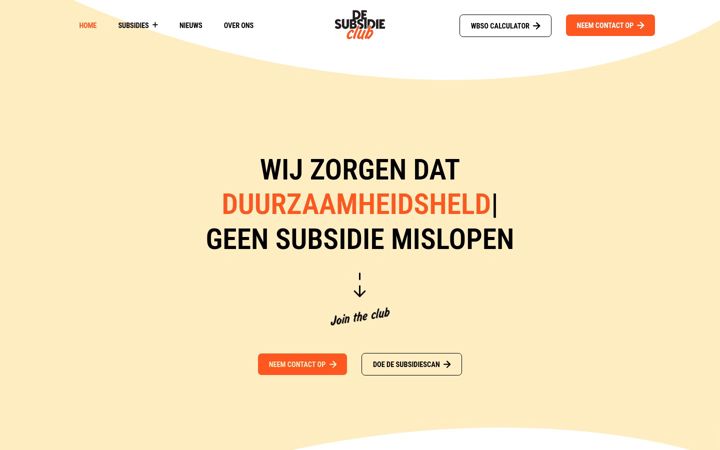 Screenshot of desubsidieclub.nl