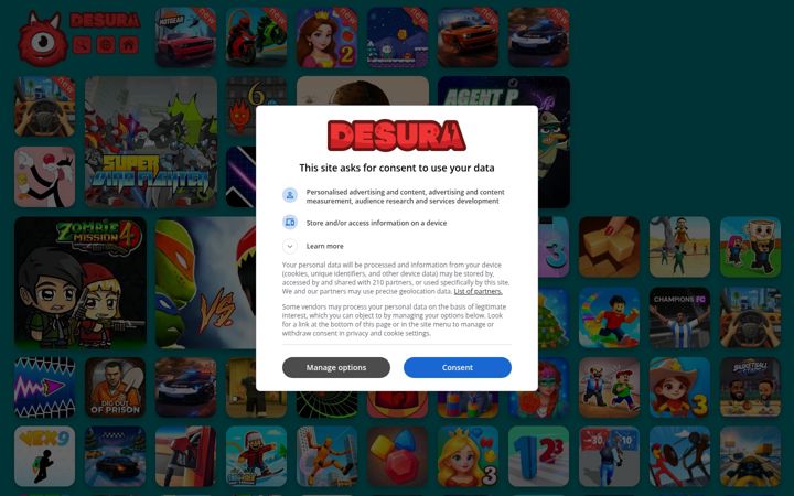 Screenshot of desura.games