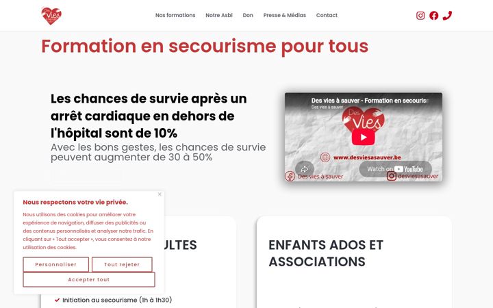 Screenshot of desviesasauver.be