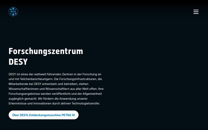 Screenshot of desy.de