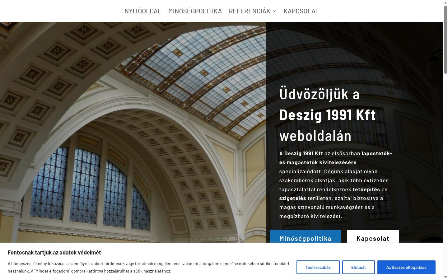 Screenshot des Einwilligungsbanners vor jeglicher Interaktion