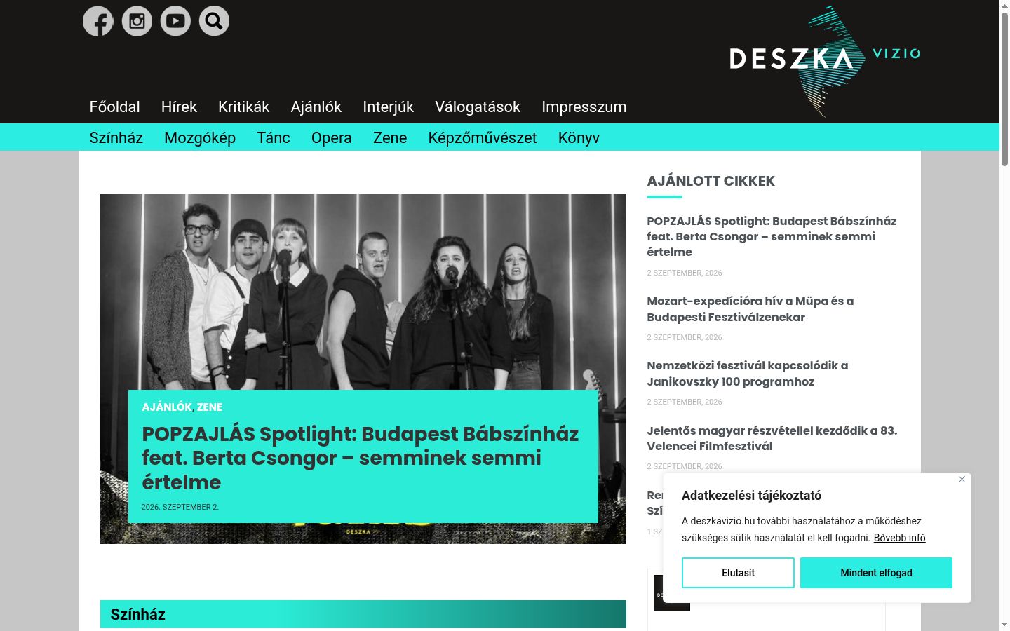 Screenshot des Einwilligungsbanners vor jeglicher Interaktion
