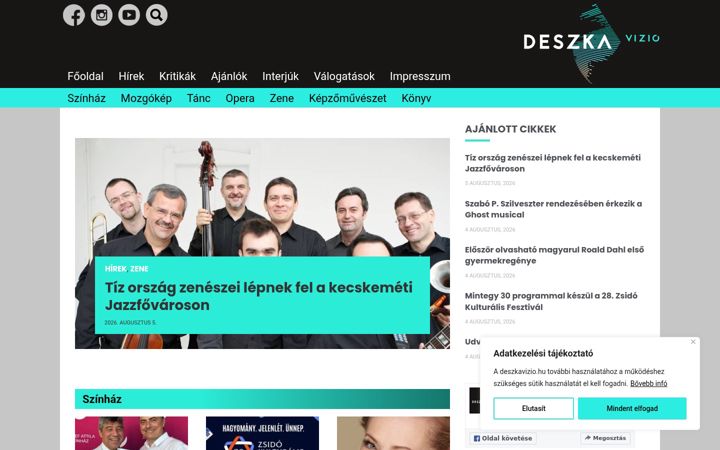 Zrzut ekranu deszkavizio.hu
