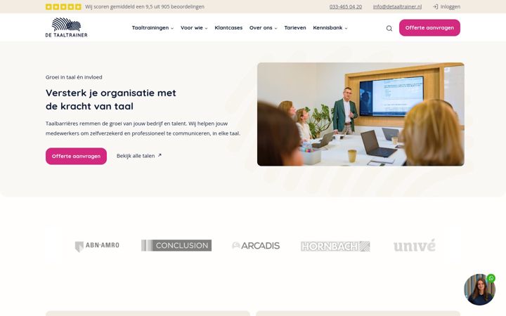 Screenshot di detaaltrainer.nl