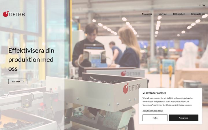 Screenshot of detabecomat.se