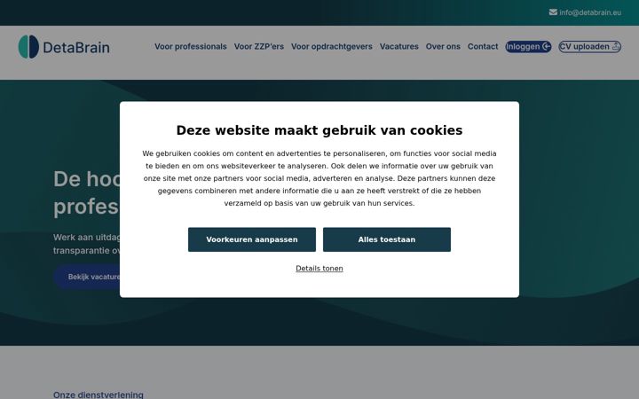 Screenshot of detabrain.eu
